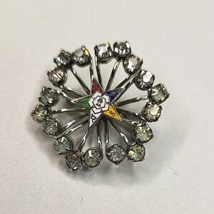 Vintage Silver Starburst Brooch